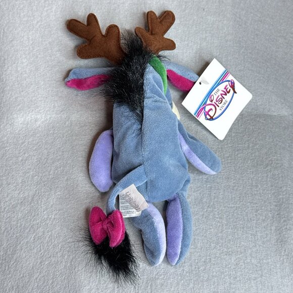 Reindeer Eeyore Winnie The Pooh The Disney Store Bean Bag 9" Plush Stuffed Tag - Picture 3 of 4